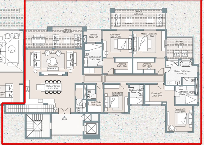 4 BR Penthouse with sea view and pool - 6